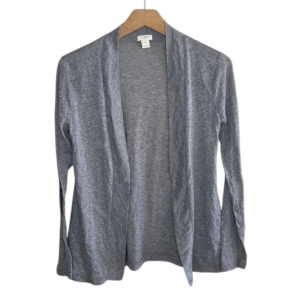 J. Crew Factory | Gray Tissue Open Front Cardigan Lightweight Size XXS